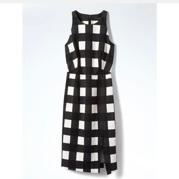 banana republic gingham bistretch sheath dress - Picture 6 of 8